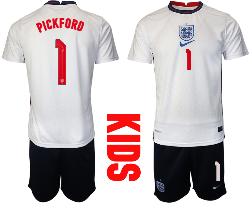 2021 European Cup England home Youth #1 soccer jerseys->youth soccer jersey->Youth Jersey